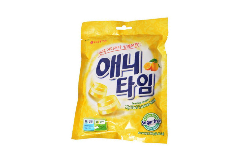 Lotte Anytime Candy Lemon Mint Bonbons