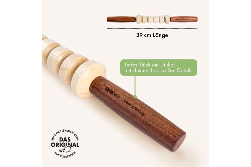 Styleholz Faszienstab Woodstick MINI