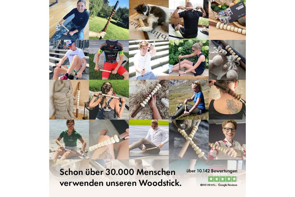 Styleholz Faszienstab Woodstick MINI