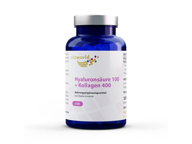 Flasche mit Hyaluronsäure und Kollagen von Vita-World