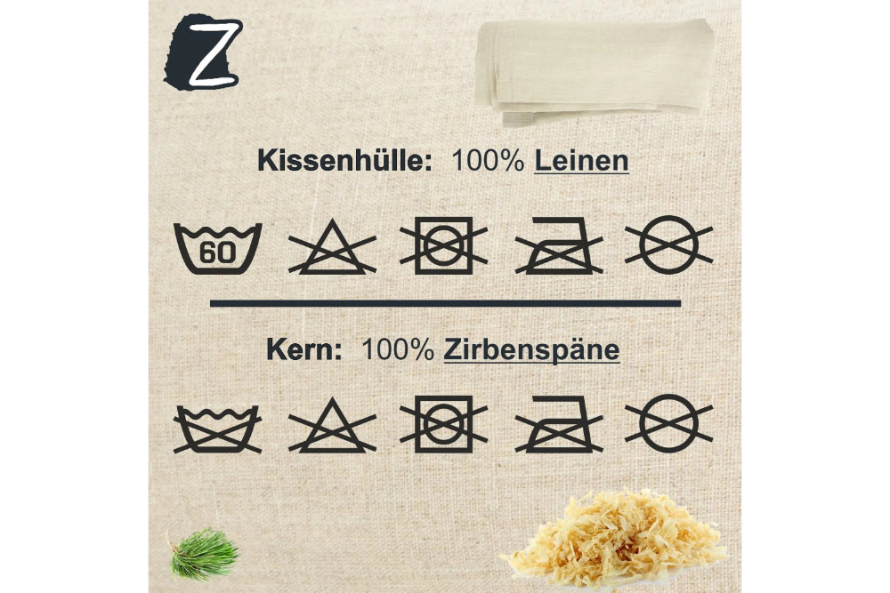 ZirbenErlebnis Geschenkbox #3: Zirbenkissen (17x29cm), Zirbenwürfel-Set, Zirbenkugel + 1L Misura-Karaffe