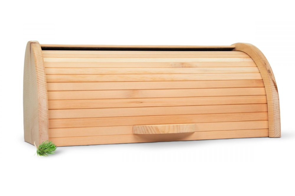Zirbelino ZirbenBrotdose "elegant" mit Rollo | 2-teilig, Brotdose + Ablagegitter