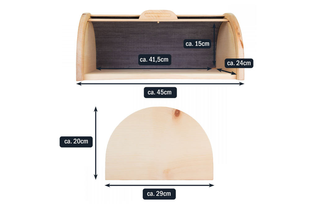 Zirbelino ZirbenBrotdose "elegant" mit Rollo | 2-teilig, Brotdose + Ablagegitter