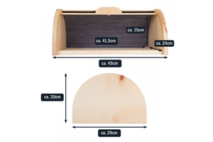 Zirbelino ZirbenBrotdose "elegant" mit Rollo | 2-teilig, Brotdose + Ablagegitter