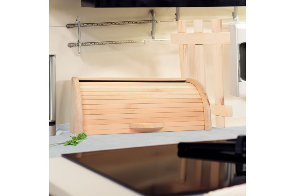 Zirbelino ZirbenBrotdose "elegant" mit Rollo | 2-teilig, Brotdose + Ablagegitter