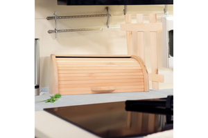 Zirbelino ZirbenBrotdose "elegant" mit Rollo | 2-teilig, Brotdose + Ablagegitter