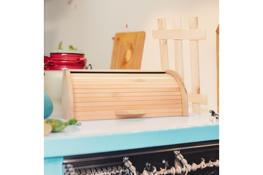 Zirbelino ZirbenBrotdose "elegant" mit Rollo | 2-teilig, Brotdose + Ablagegitter