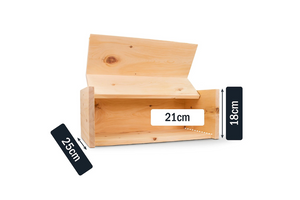 ZirbenBrotkasten | 2-teilig (Brotkasten + Ablagegitter) | Maße: 450x250x180mm