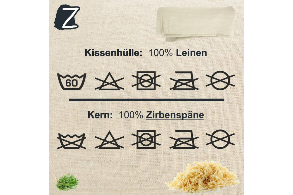 ZirbenErlebnis Geschenkbox Nr. 5: Zirbenkissen (22x34cm), Zirbenwürfel-Set + Zirbenkerze