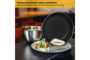 Silberthal Bratpfanne 24 cm oder 28 cm - Edelstahl - Induktion - Beschichtet