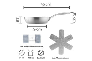 Silberthal Pfannenset - 2er Set - Induktion - 28cm, 24cm - Edelstahl - Beschichtet