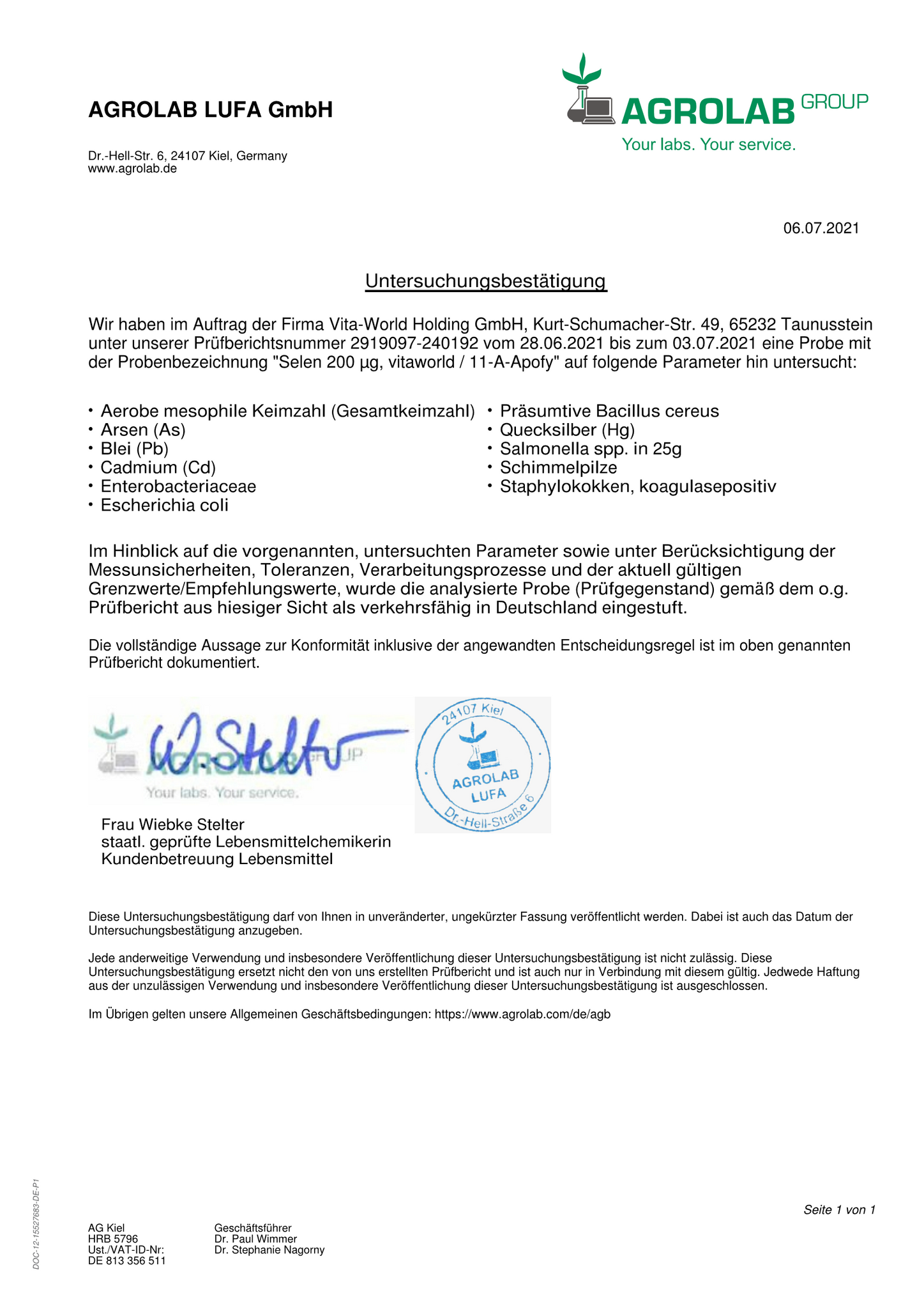 Selen 200 mcg von Vita-World