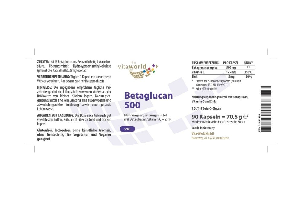 Betaglucan 500 von Vita-World