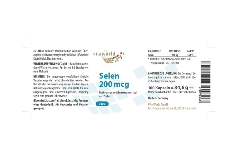 Selen 200 mcg von Vita-World