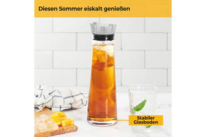 Silberthal Wasserkaraffe mit Spieß für Obst oder Gemüse - 1 Liter